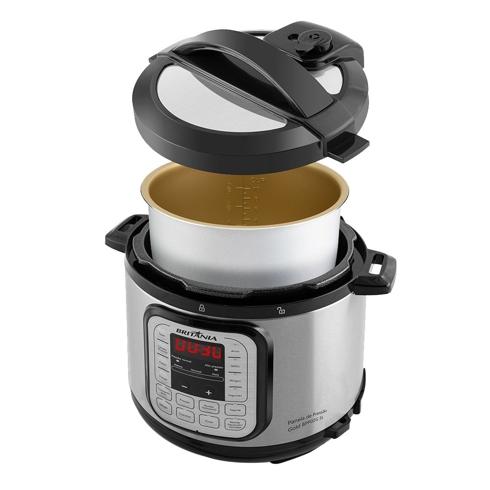 Panela Elétrica de Pressão Britânia BPP02G 5 Litros Inox 110V