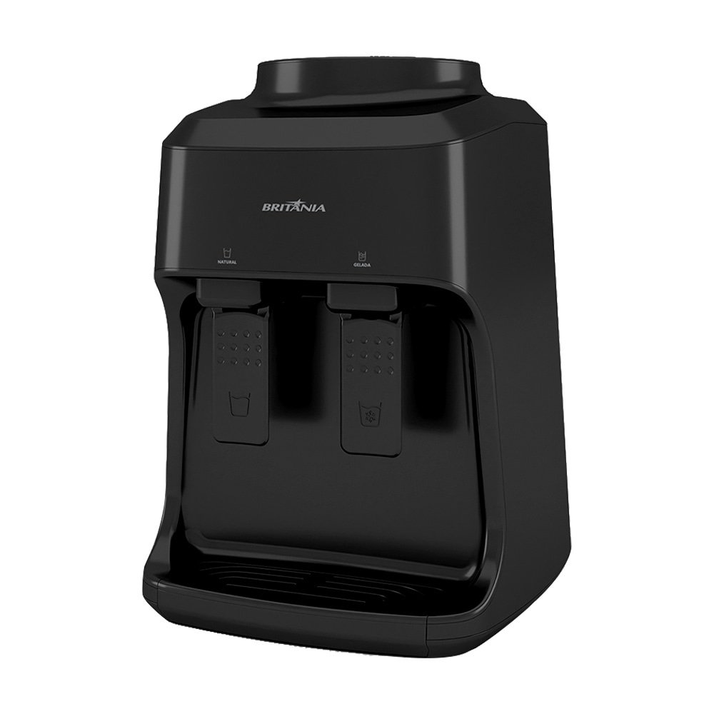 Bebedouro de Água de Mesa Britânia Aquaplus BBE12P - Refrigeração Eletrônica, Preto, Bivolt