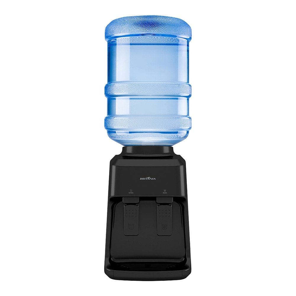 Bebedouro de Água de Mesa Britânia Aquaplus BBE12P - Refrigeração Eletrônica, Preto, Bivolt