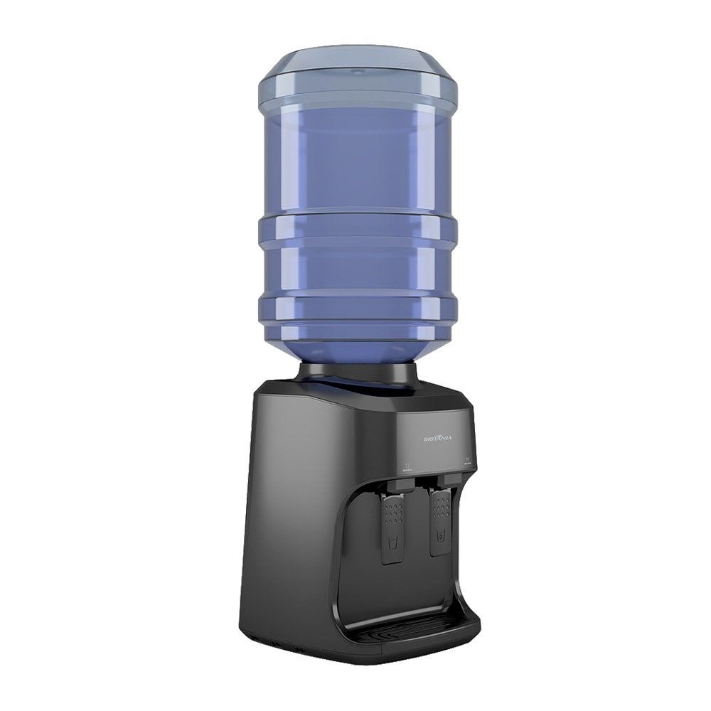 Bebedouro de Água de Mesa Britânia Aquaplus BBE12P - Refrigeração Eletrônica, Preto, Bivolt