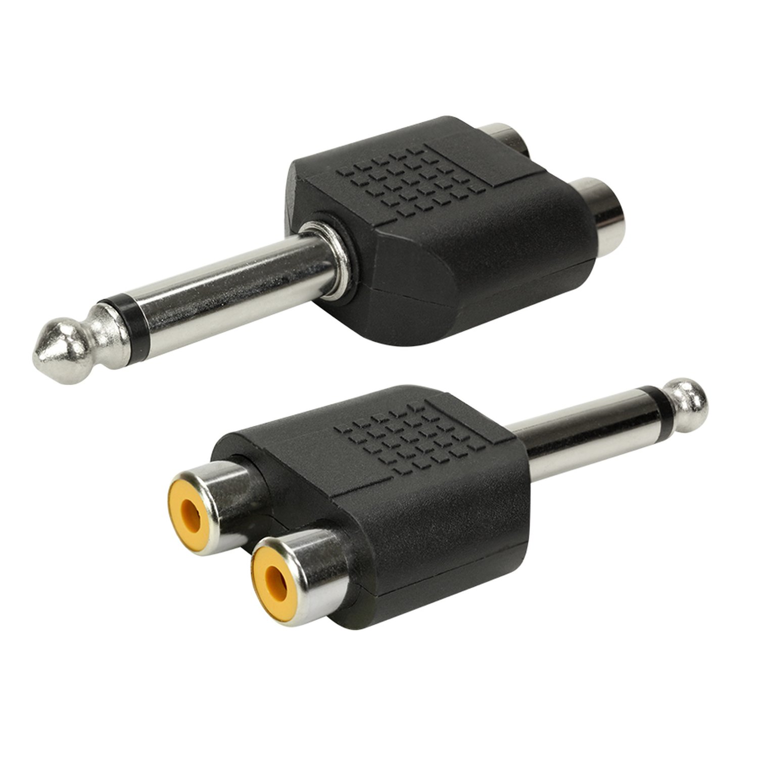 Adaptador P10 Plástico - Mono Para 2 - Jack RCA