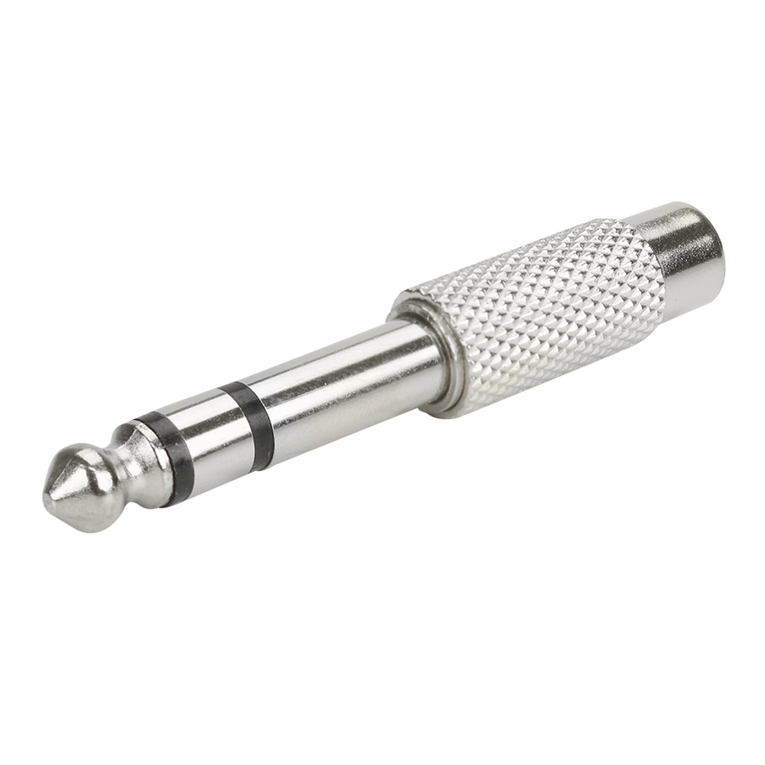 Adaptador P10 Níquel - P10 Estéreo Para Jack RCA - Metálico