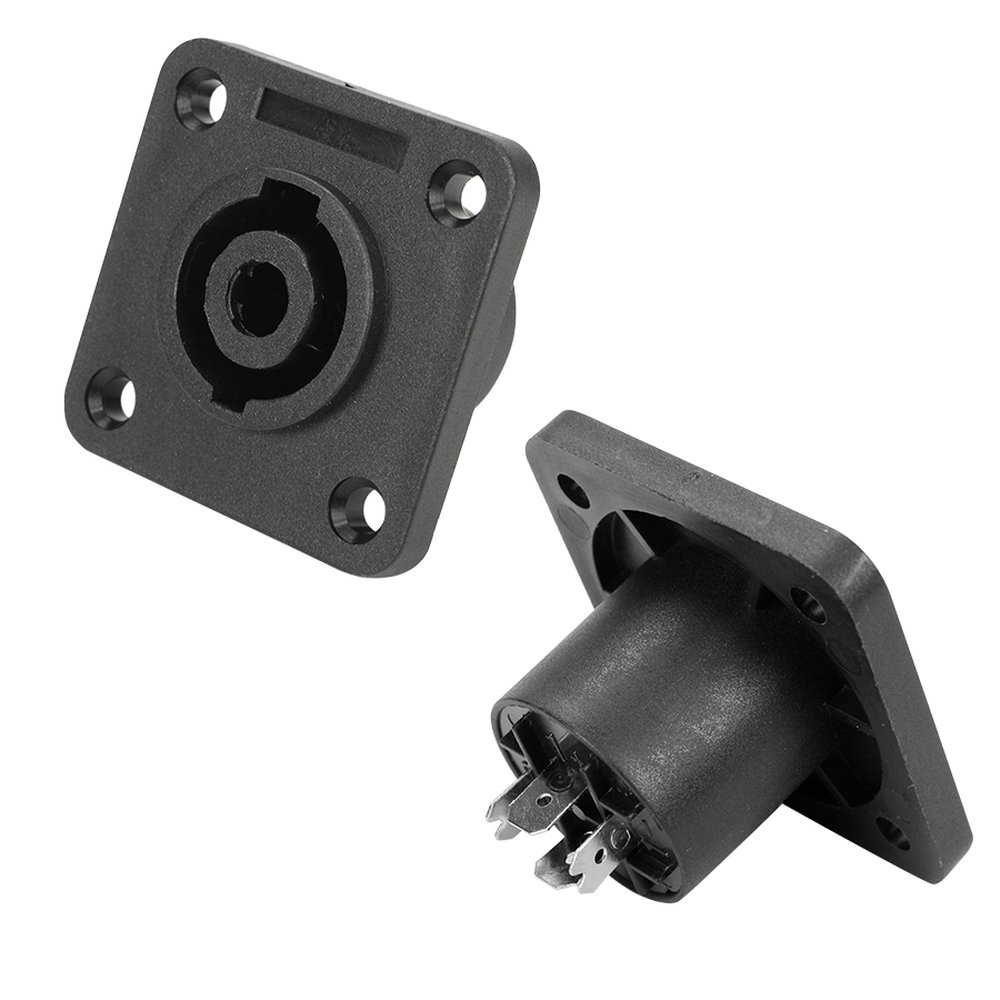 Jack Speakon PCI - Speakon Fêmea 4 Vias Quadrado - 4 Furos