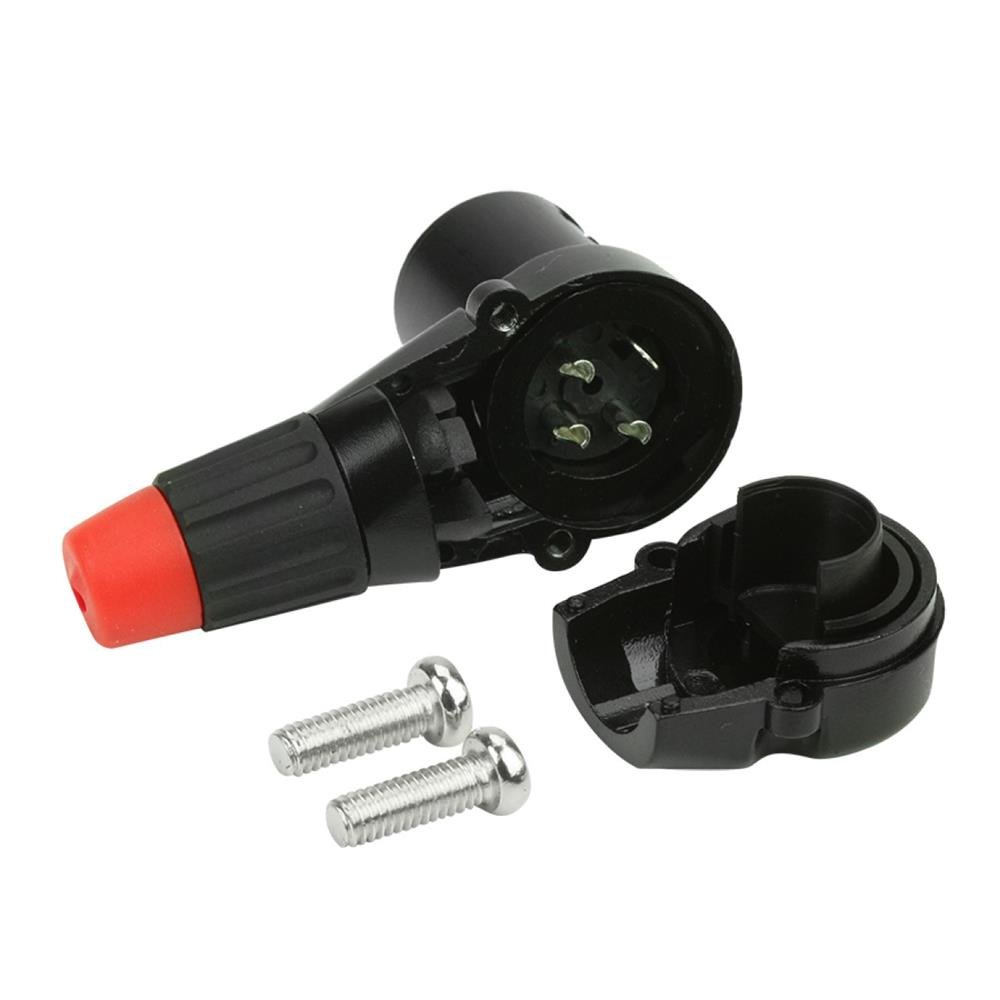 Plug Cannon Black Séries - Cannon Macho 90 Graus - Vermelho