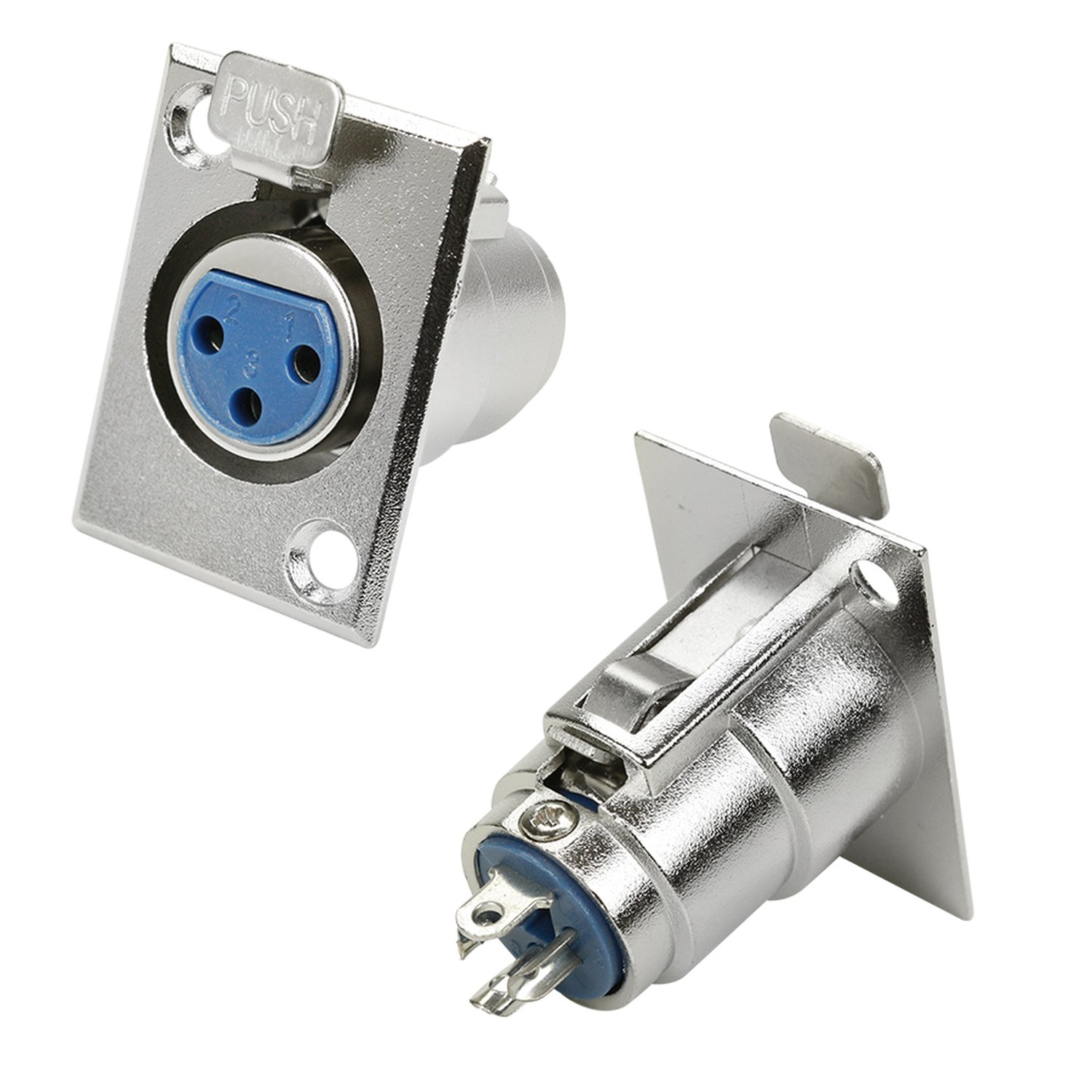 Conector Cannon PCI - Fêmea Furo Diagonal - Azul