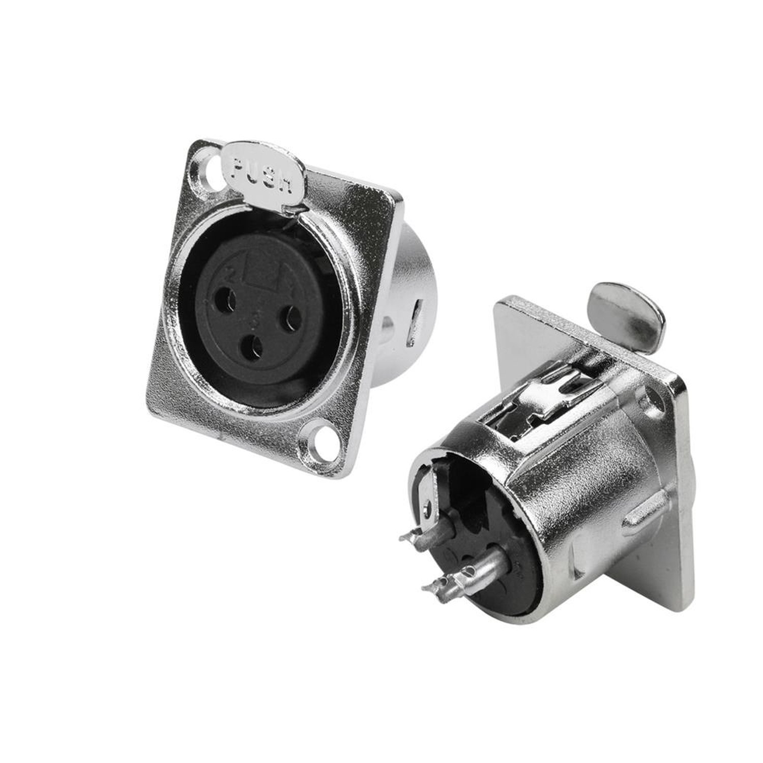 Conector Cannon PCI - Fêmea Furo Diagonal - Preto