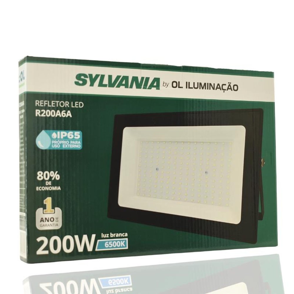 Refletor de LED 200W 6500K Branco Frio Bivolt Sylvânia