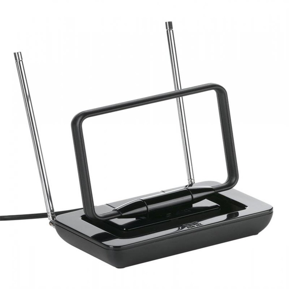 Antena Interna para TV Aberta de Sinal Digital HD, Telescópica, UHF / VHF e Rádio FM
