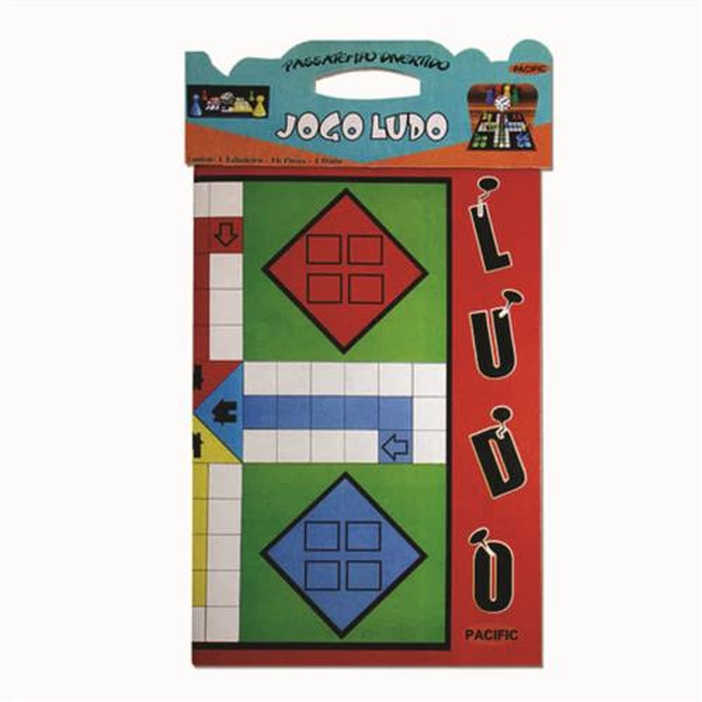 Jogo De Ludo Acompanha Tabuleiro 16 Pinos 1 Dado Medida 20cmx30cm 0336