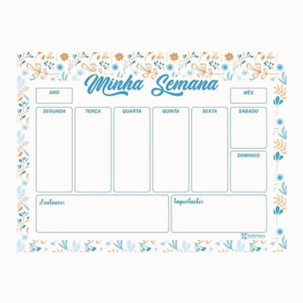 Planner Minha Semana Laranja