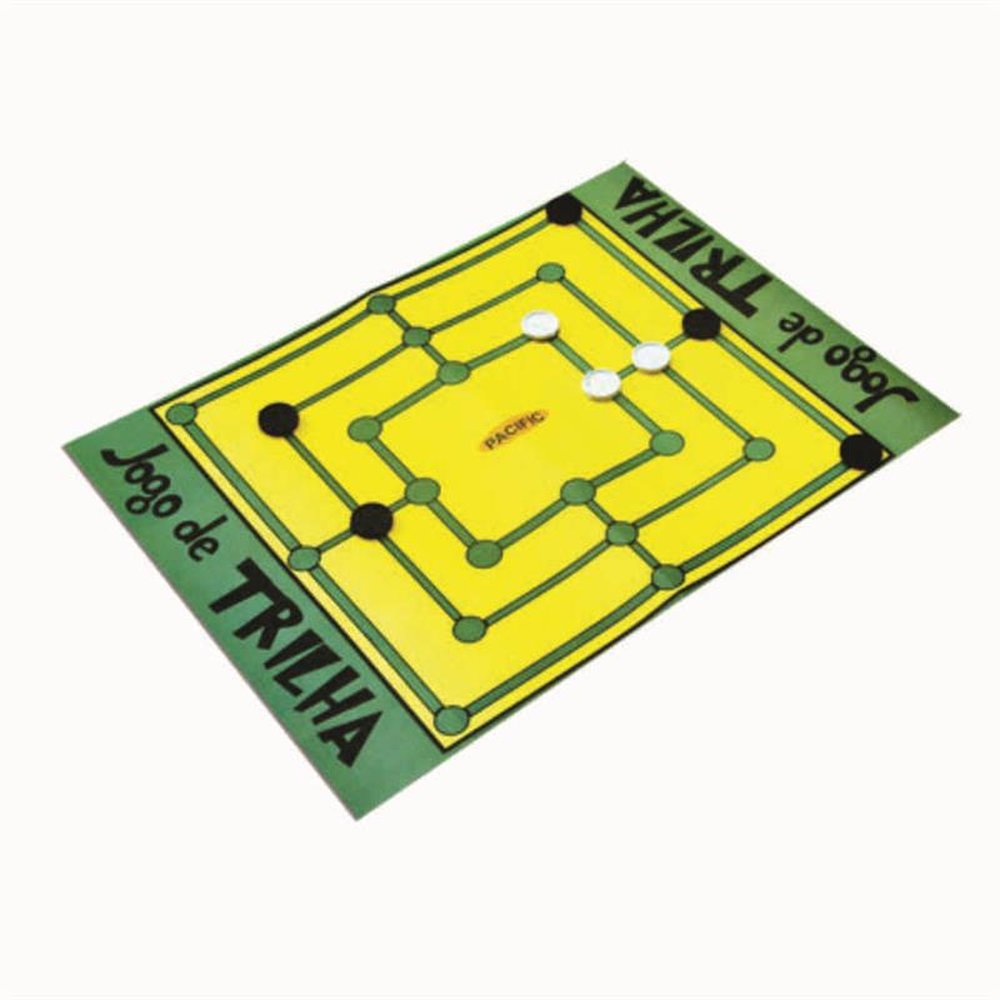 Jogo De Trilha Acompanha tabuleiro 18 peças plasticas do jogo Medida 20cmx30cm