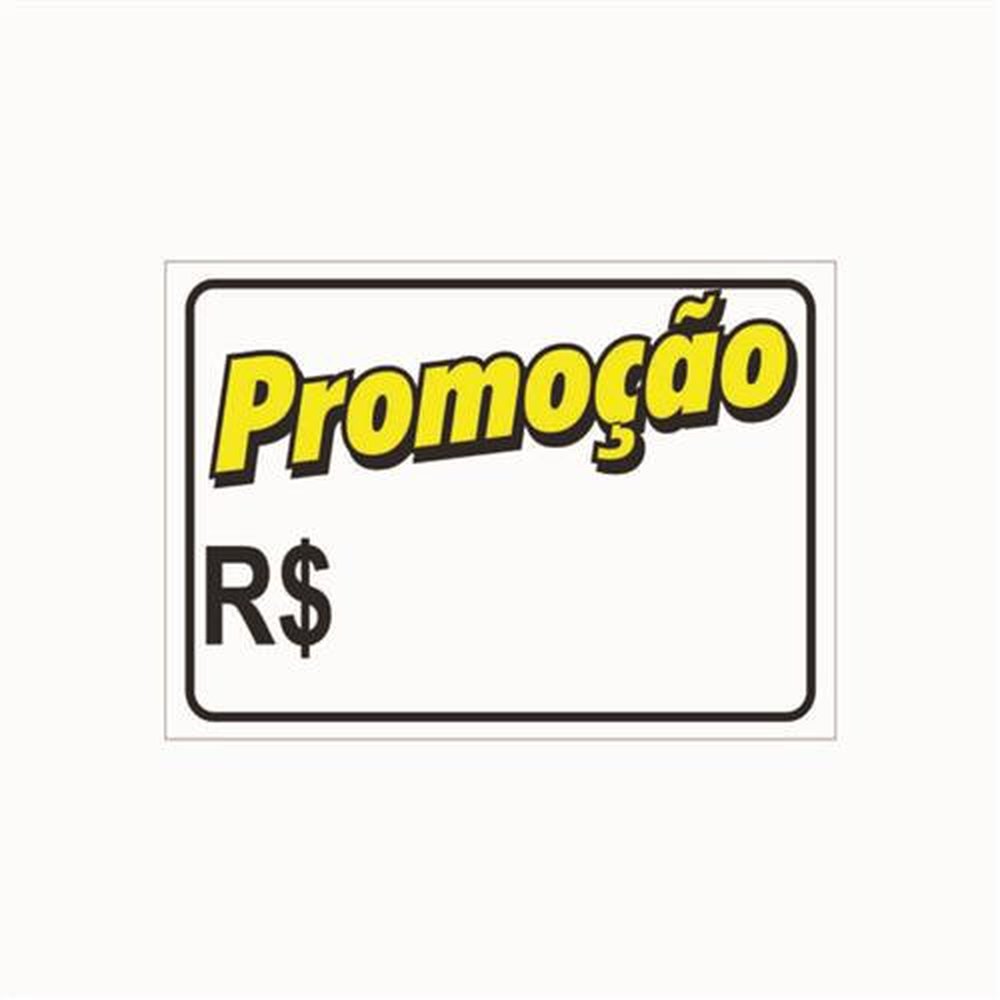 Placa de Sinalização Promocao Medida 20cmx30cm