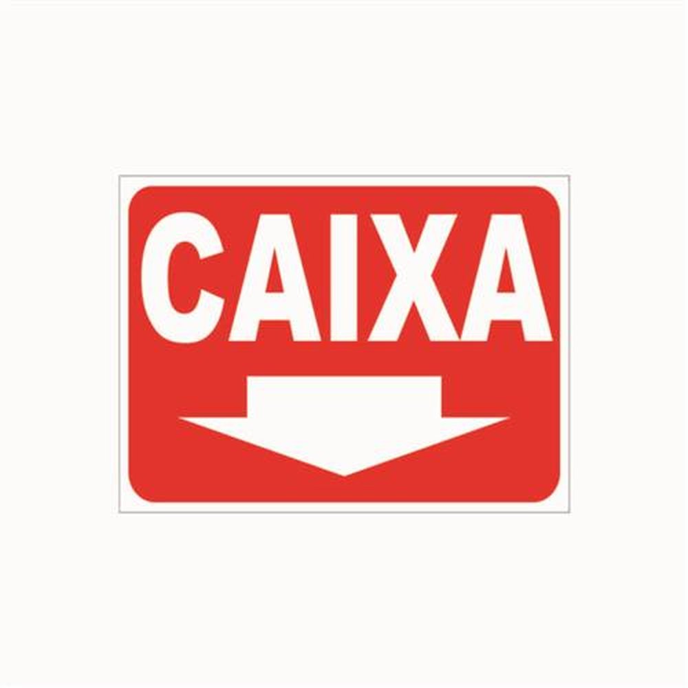 Placa de Sinalização Caixa Medida 15cmx20cm