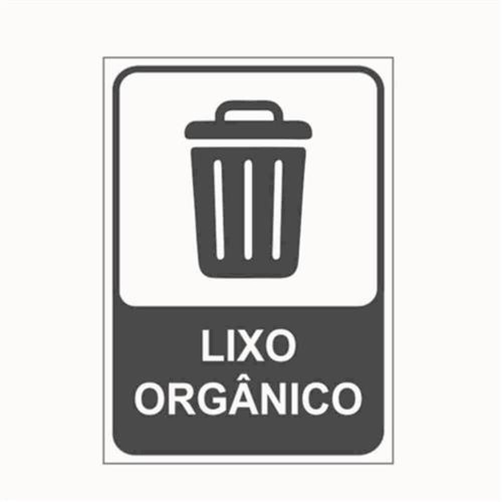 Placa de Sinalização Material Reciclavel Lixo Organico Medida 15cmx20cm