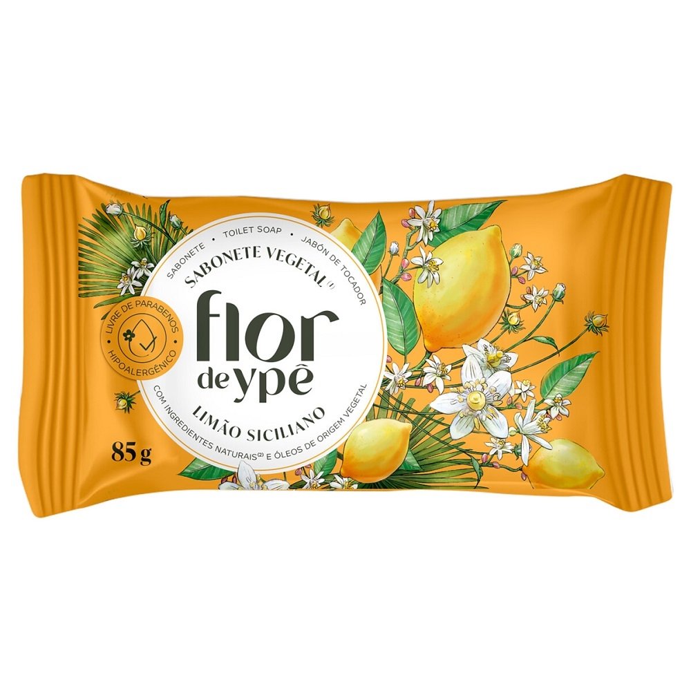 Sabonete Vegetal Flor de Ypê Limão Siciliano 85g