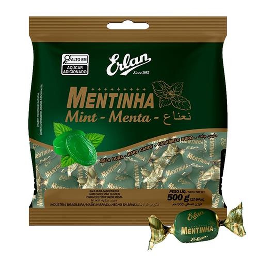 Bala Erlan Mentinha Dura 500g