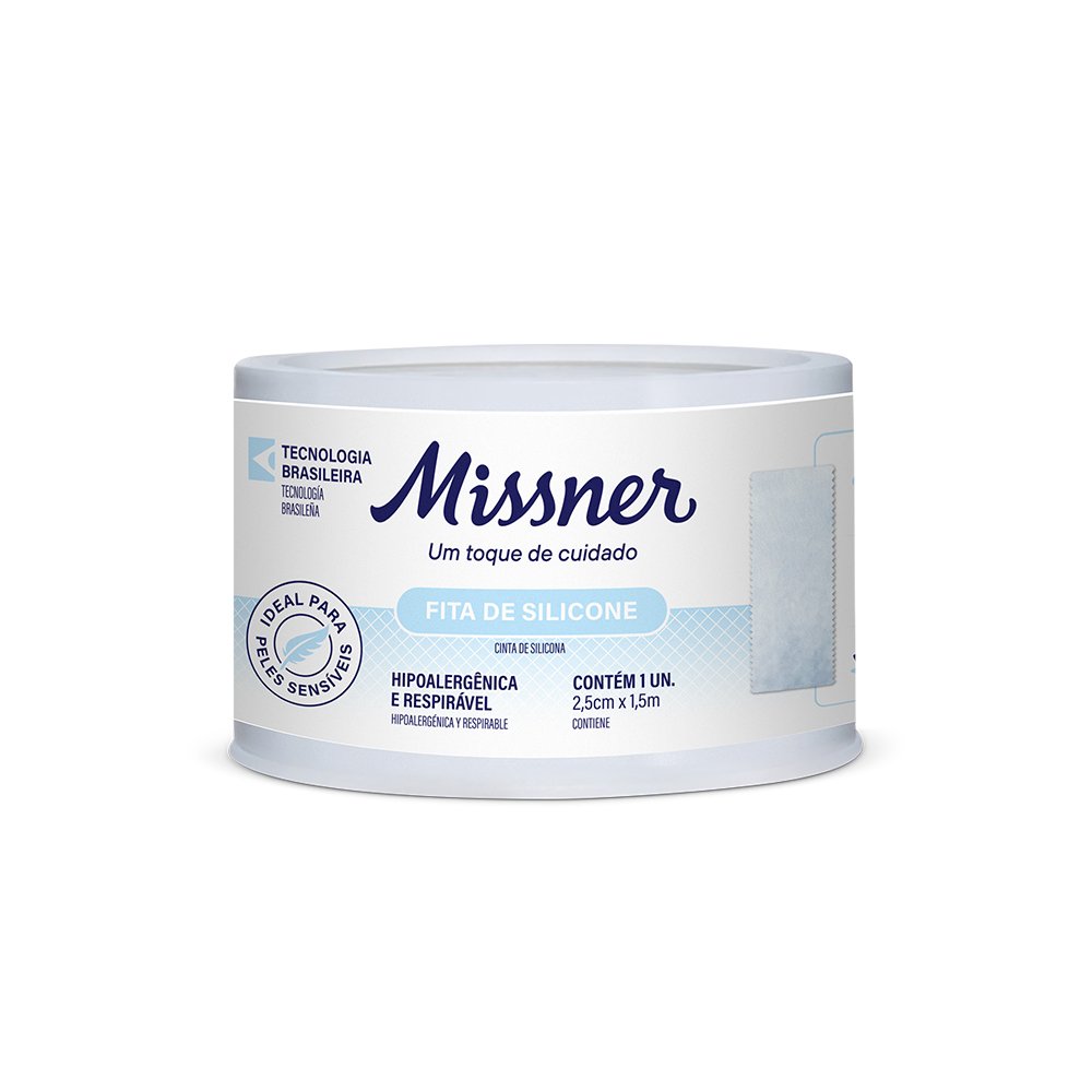 Fita Silicone Hipoalergica Missner 2,5cmx1,5m