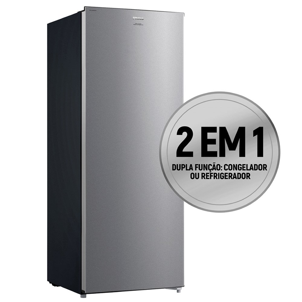 Freezer Vertical Philco PFV205I - 201 Litros, 2 em 1, Classe A, Inox, 110V
