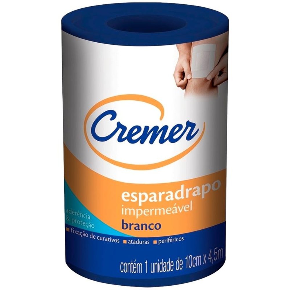 Esparadrapo Cremer Impermeável 10cmx4,5m - Embalagem com 12 Unidades
