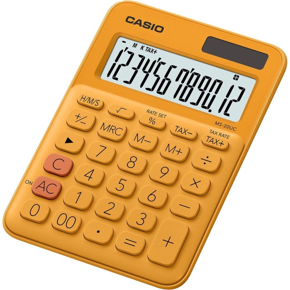 Calculadora Compacta Casio De Mesa C/ Visor Amplo 12 Dígitos