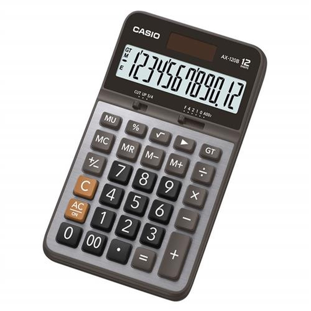 Calculadora Casio Compacta De Mesa 12 Dígitos AX-120B