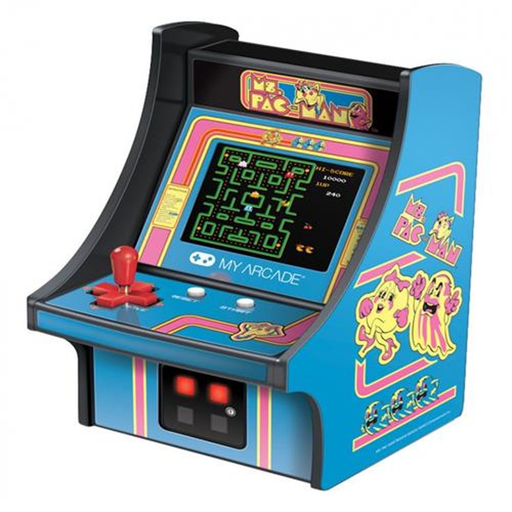 Cabine Portátil Retrô Com Joystick Pac Man Micro Player Dreamgear DGUNL-3230 Azul