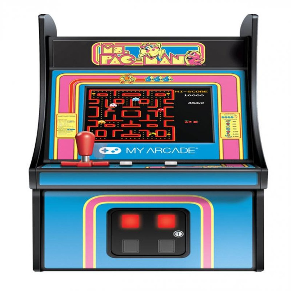 Cabine Portátil Retrô Com Joystick Pac Man Micro Player Dreamgear DGUNL-3230 Azul