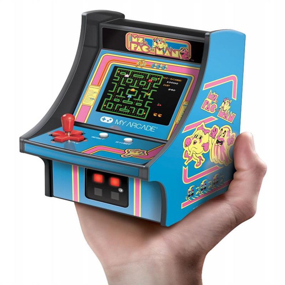 Cabine Portátil Retrô Com Joystick Pac Man Micro Player Dreamgear DGUNL-3230 Azul