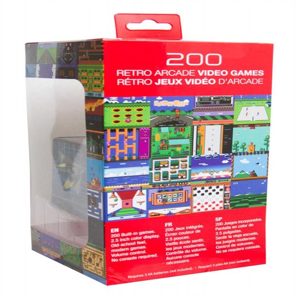 Jogo Retrô Machine My Arcade Com Controles, Visor 2,5 Polegadas E 200 Jogos De Video Game