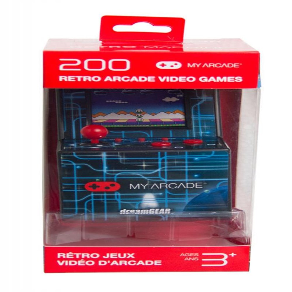 Jogo Retrô Machine My Arcade Com Controles, Visor 2,5 Polegadas E 200 Jogos De Video Game