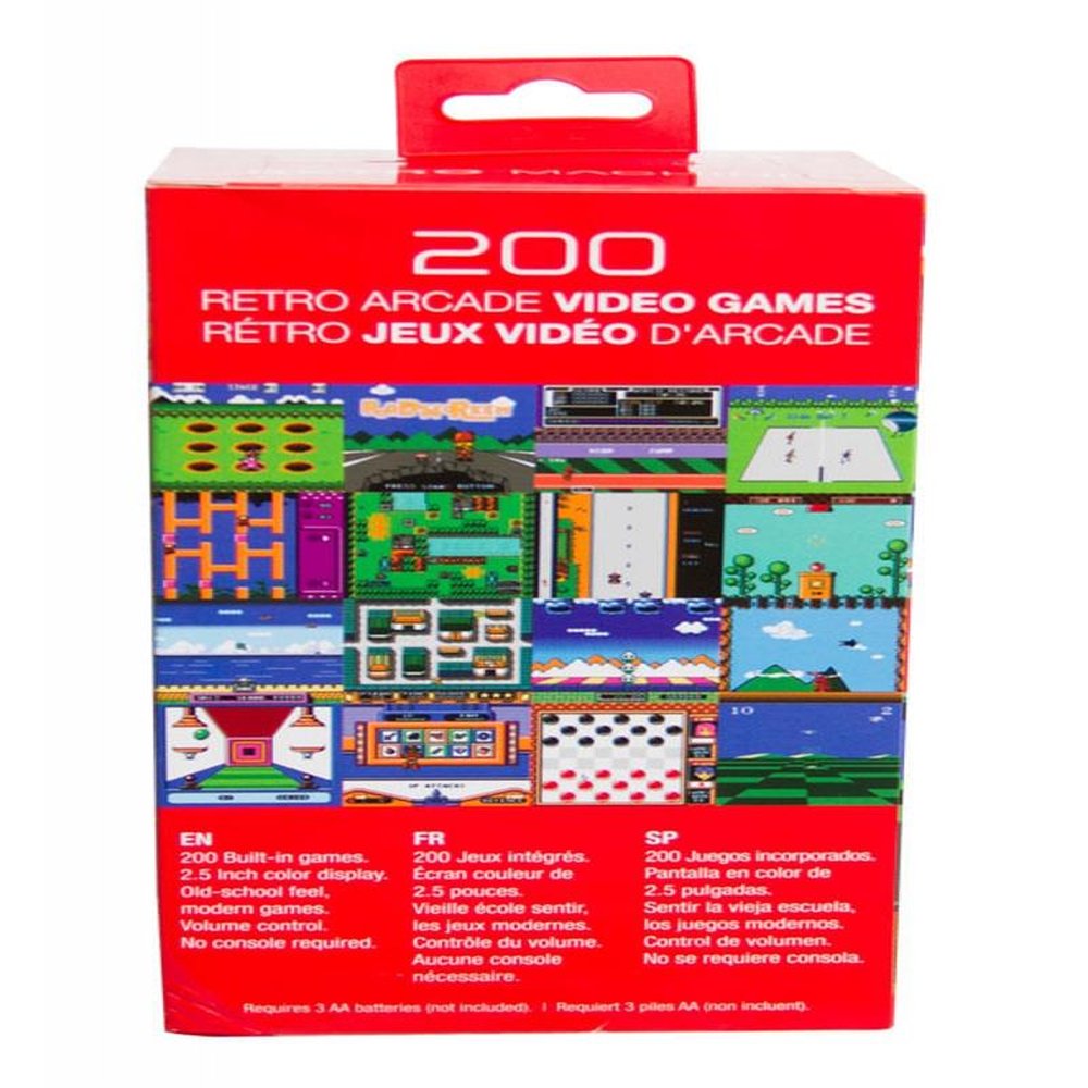 Jogo Retrô Machine My Arcade Com Controles, Visor 2,5 Polegadas E 200 Jogos De Video Game
