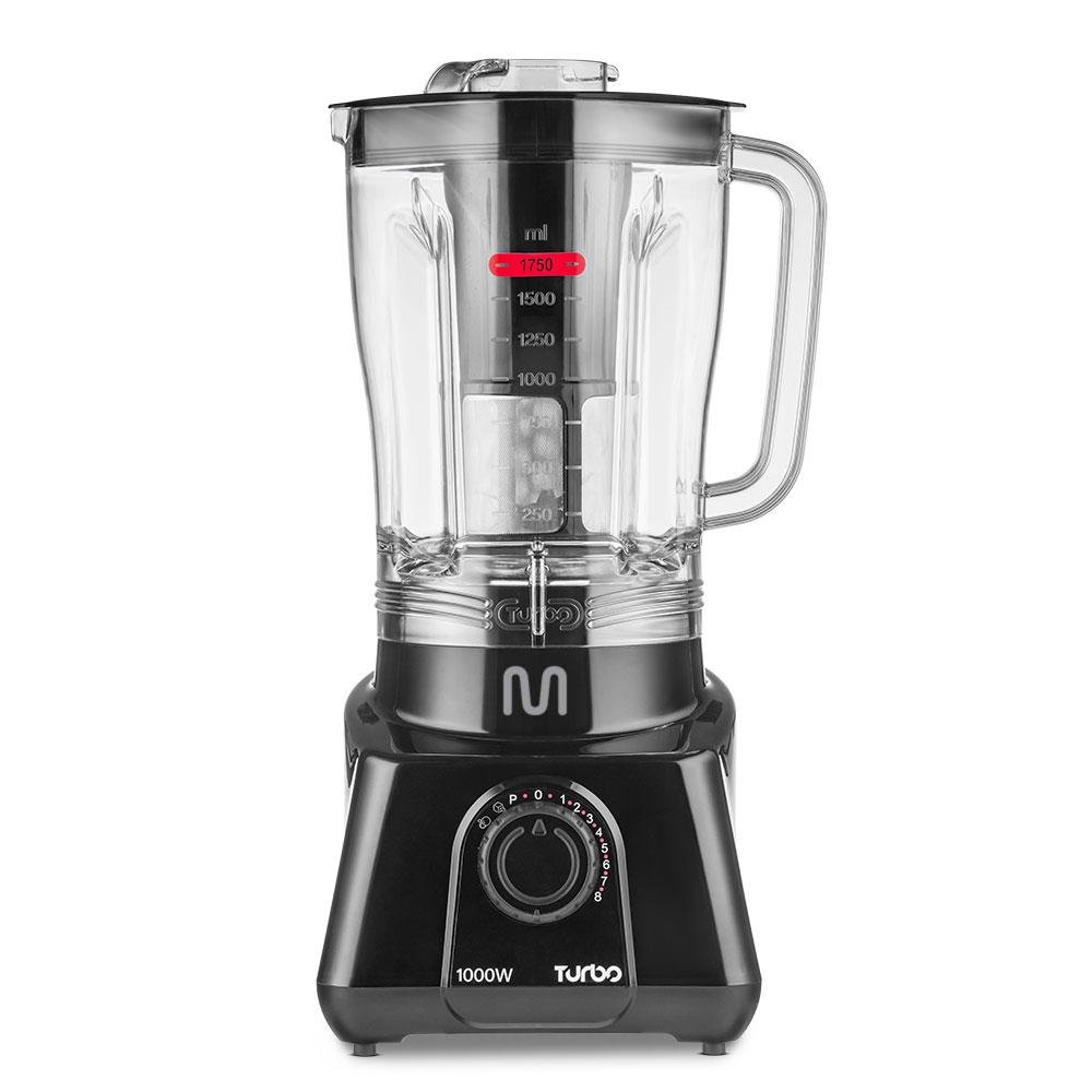 Liquidificador 2,6L Turbo Preto 1000w-127v Com 8 Velocidades Multi Home - LQ1001