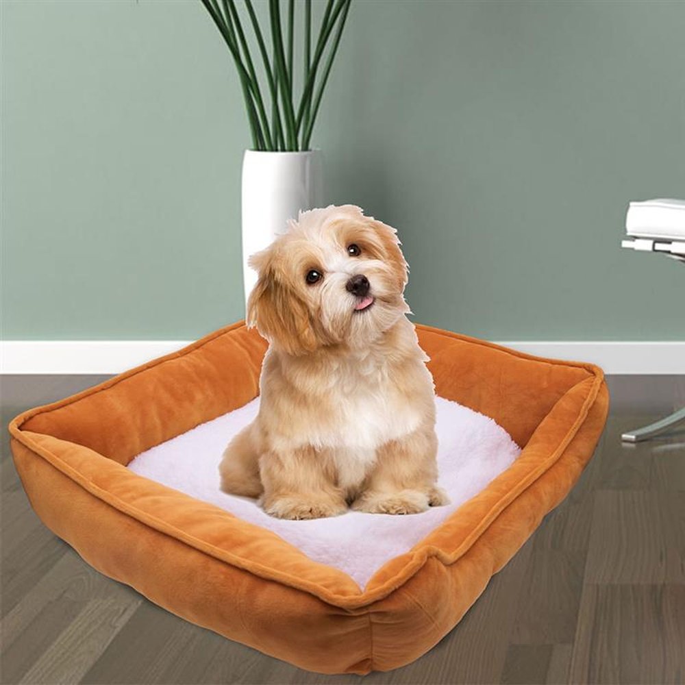 Cama Para Cachorros Ou Gatos Com Pelúcia e Borracha Antiderrapante Tamanho P