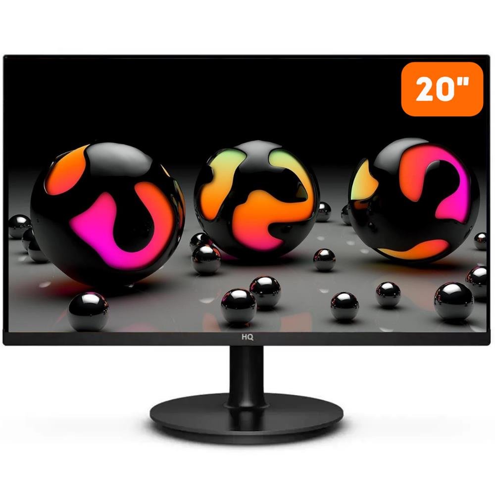 Monitor 3Green, Tela de 20 LED 75Hz, Widescreen, VESA, HDMI/VGA, Ajuste de Inclinação, Preto