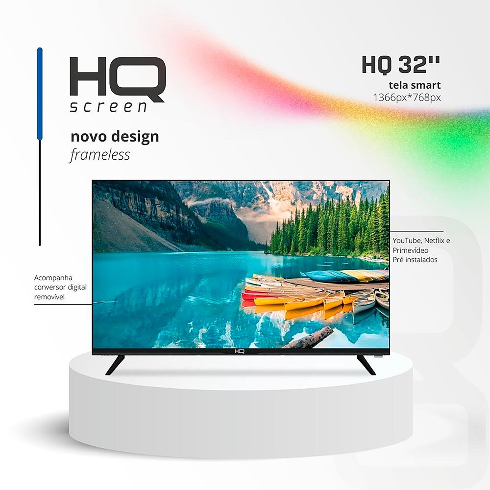 Smart TV 32" HQ KDE32GR315LN LCD LED HD - Com Wi-Fi, 3 HDMI, 2 USB