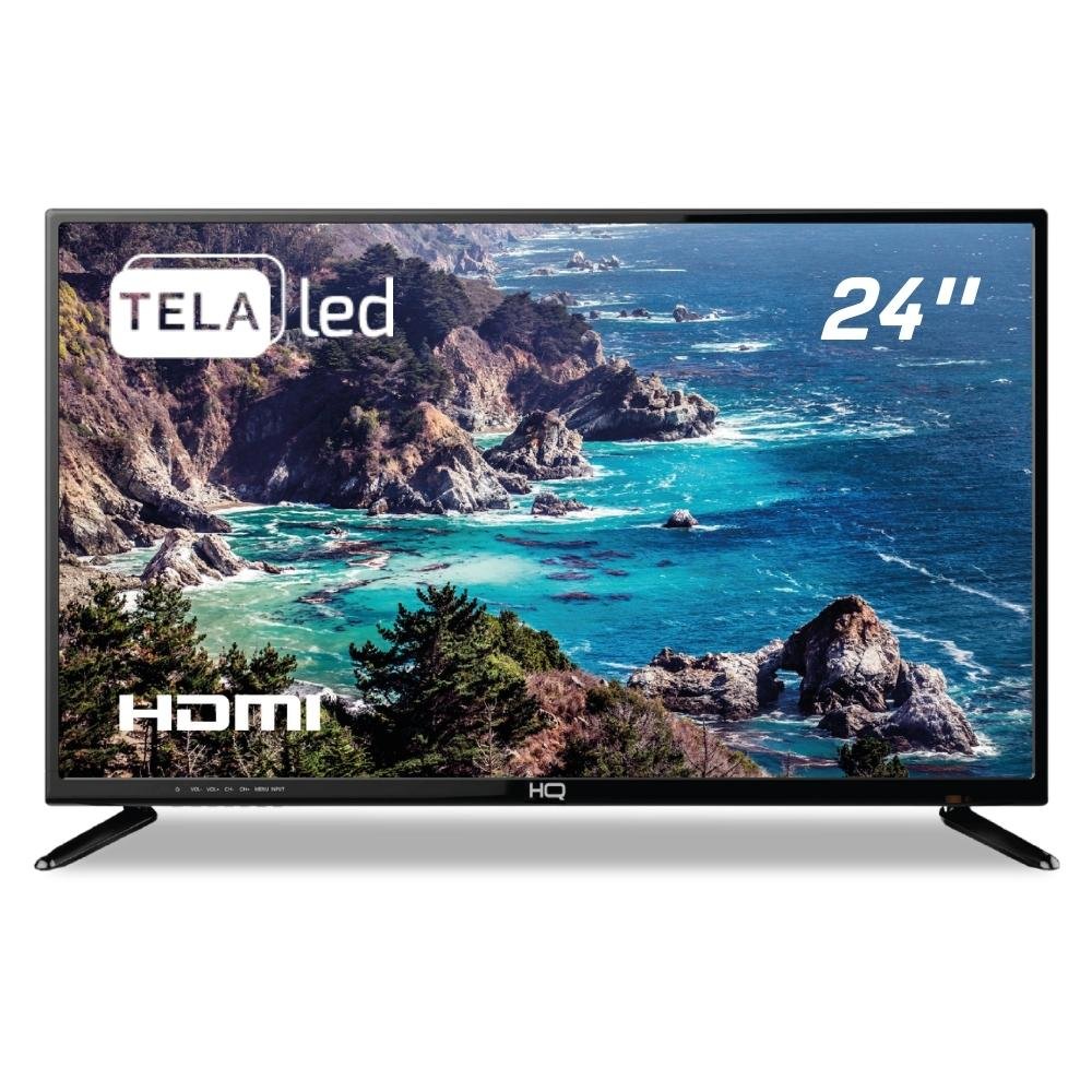 TV LED 24" HQ 2 HDMI 2 USB 60Hz e Conversor digital externo