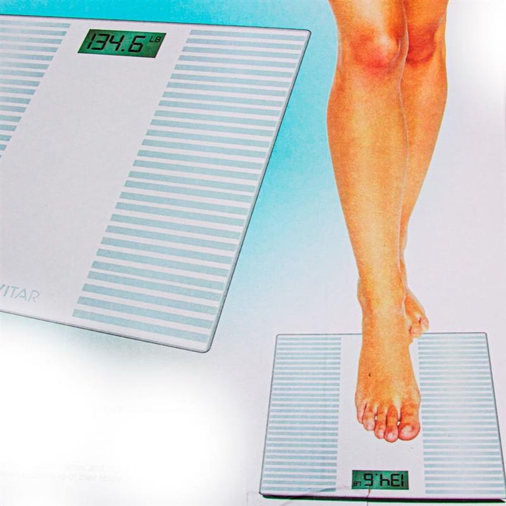 Balança Digital Automática Para Banheiro Com Visor Grande - 180 Kg - Branca