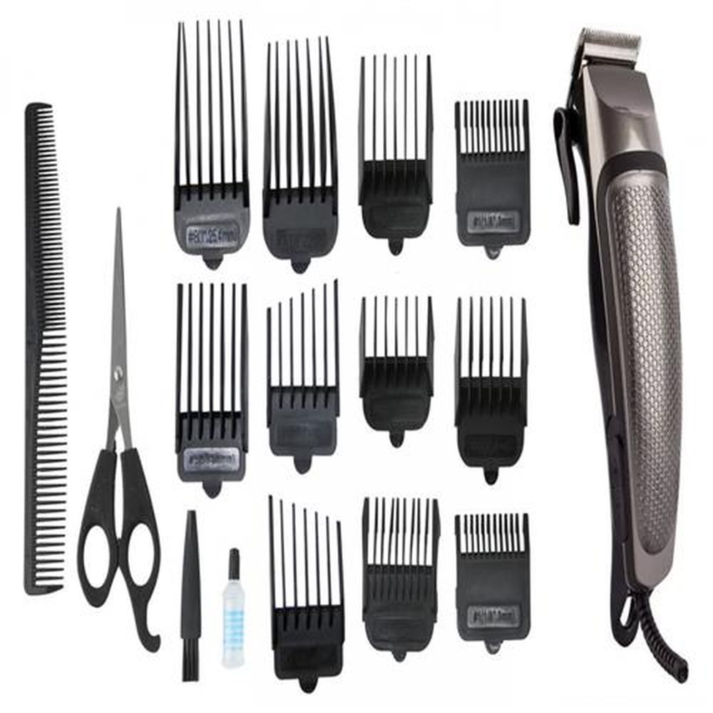 Kit Pro Para Corte De Cabelo E Barba Com 20 Peças