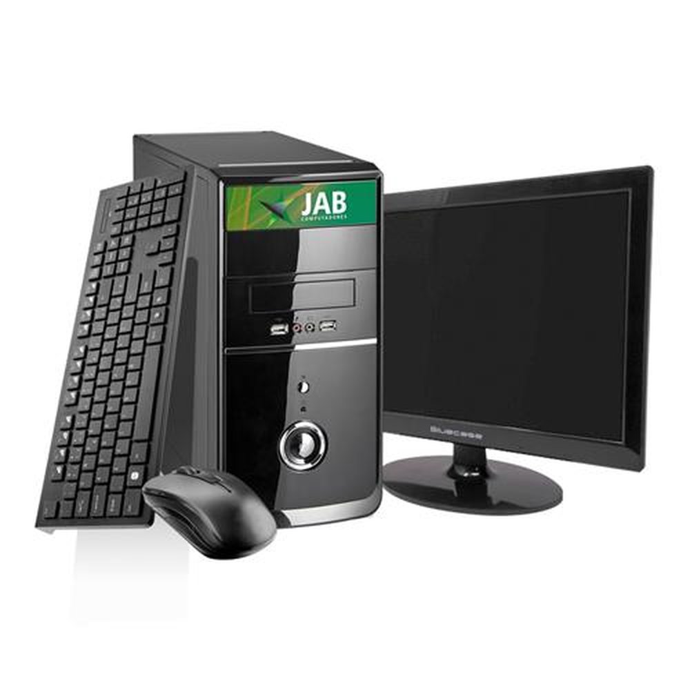 Computador Completo Jab Intel Core i5 1150 com Wi-Fi SSD 240GB Memória 8GB + Windows Pro Trial + Teclado e Mouse + Monitor 21.5"