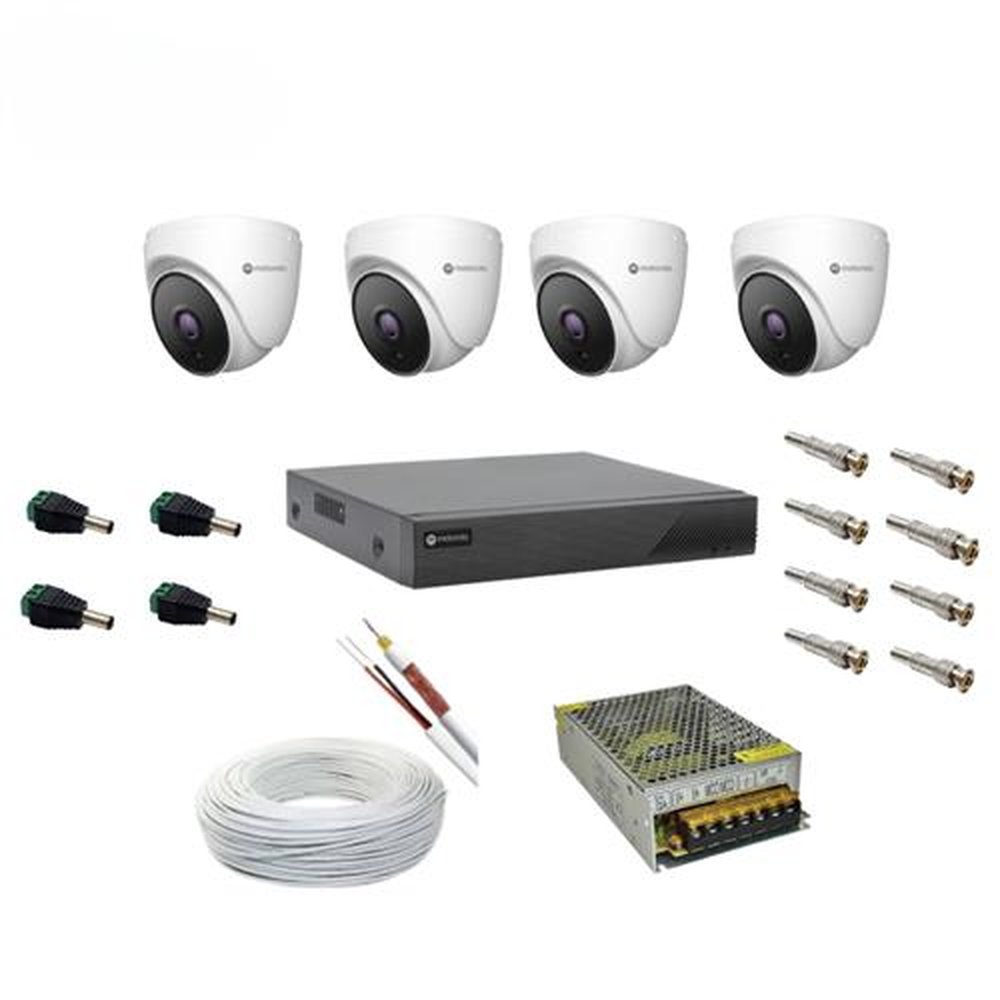 Kit de Monitoramento Motorola 4 Câmeras Dome