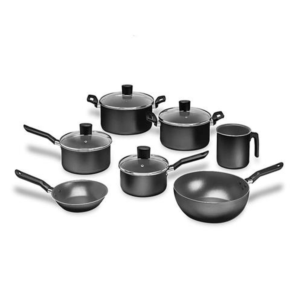 Jogo de Panelas Antiaderentes Pretas 7 Peças Ebony - Brinox