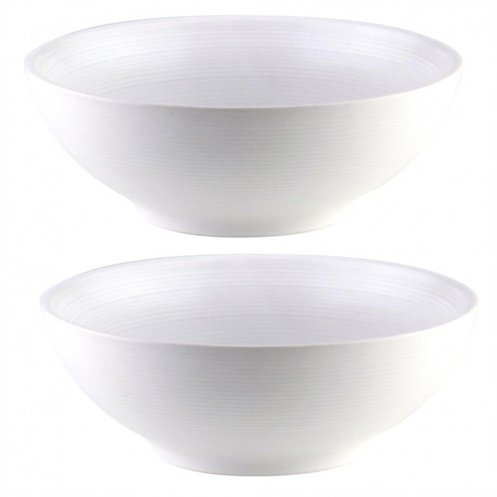 Conjunto com 2 bowls de cerâmica 13cm 620ml branco
