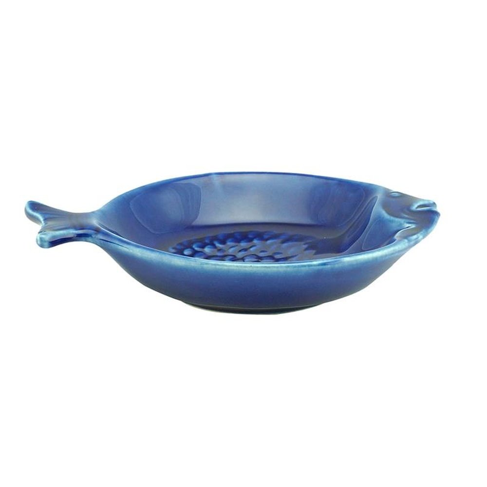 Conjunto de 4 pratos de cerâmica Peixe Ocean 14 cm - Azul