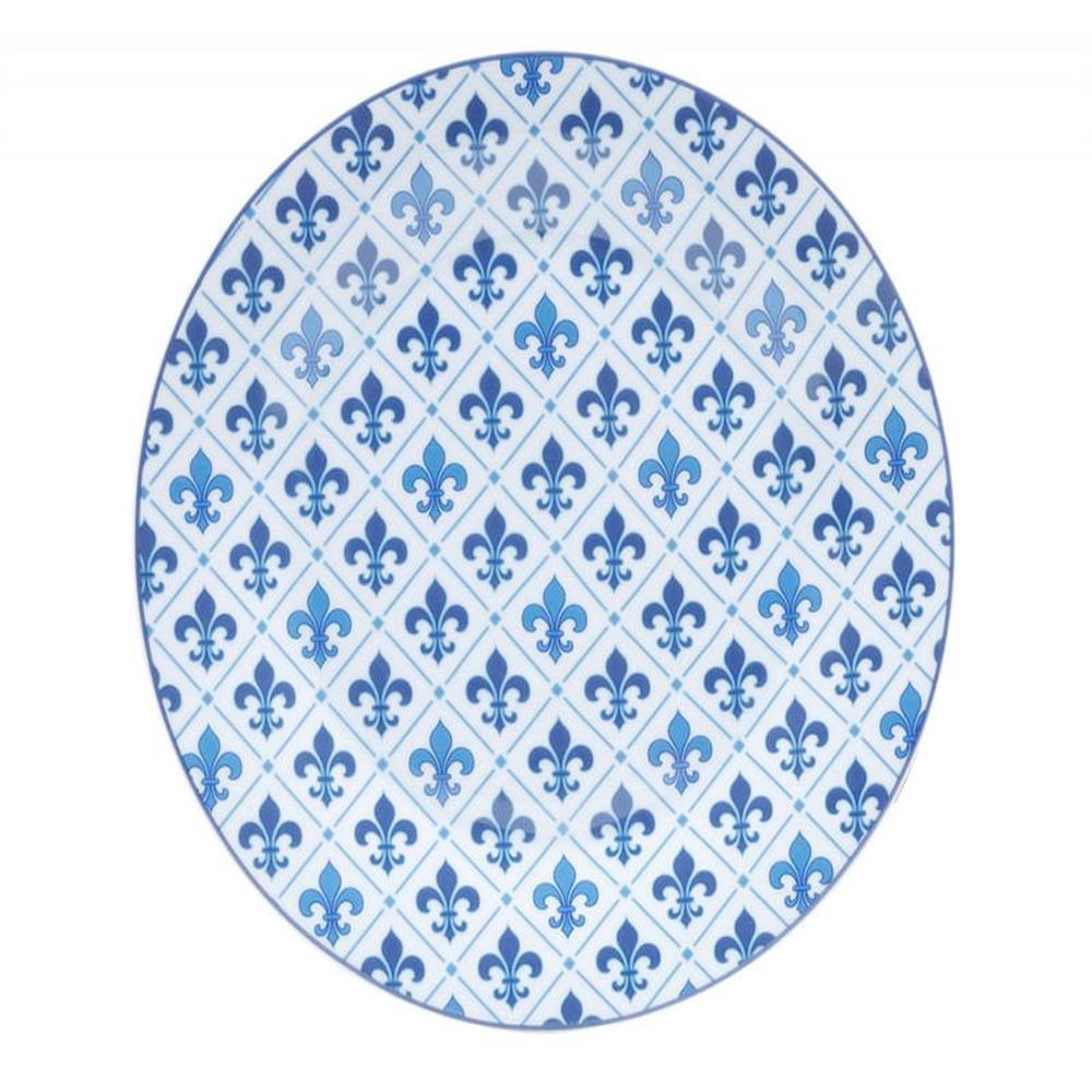 Aparelho de jantar 42 peças de porcelana Super White Flor de Liz