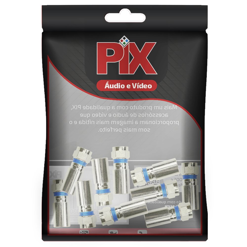 Conector F Para Antena Compressão RG-6 - Á Prova De Água