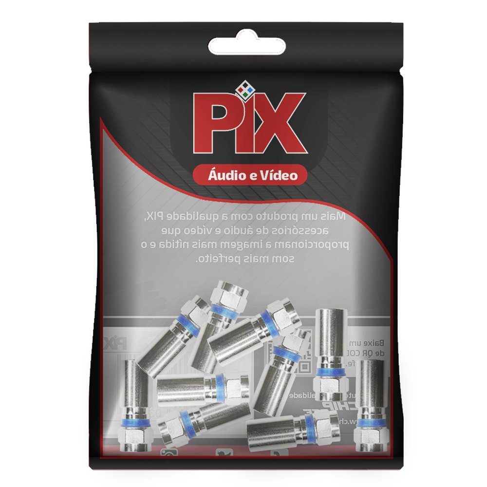 Conector F Para Antena Compressão RG-59 - Á Prova De Água