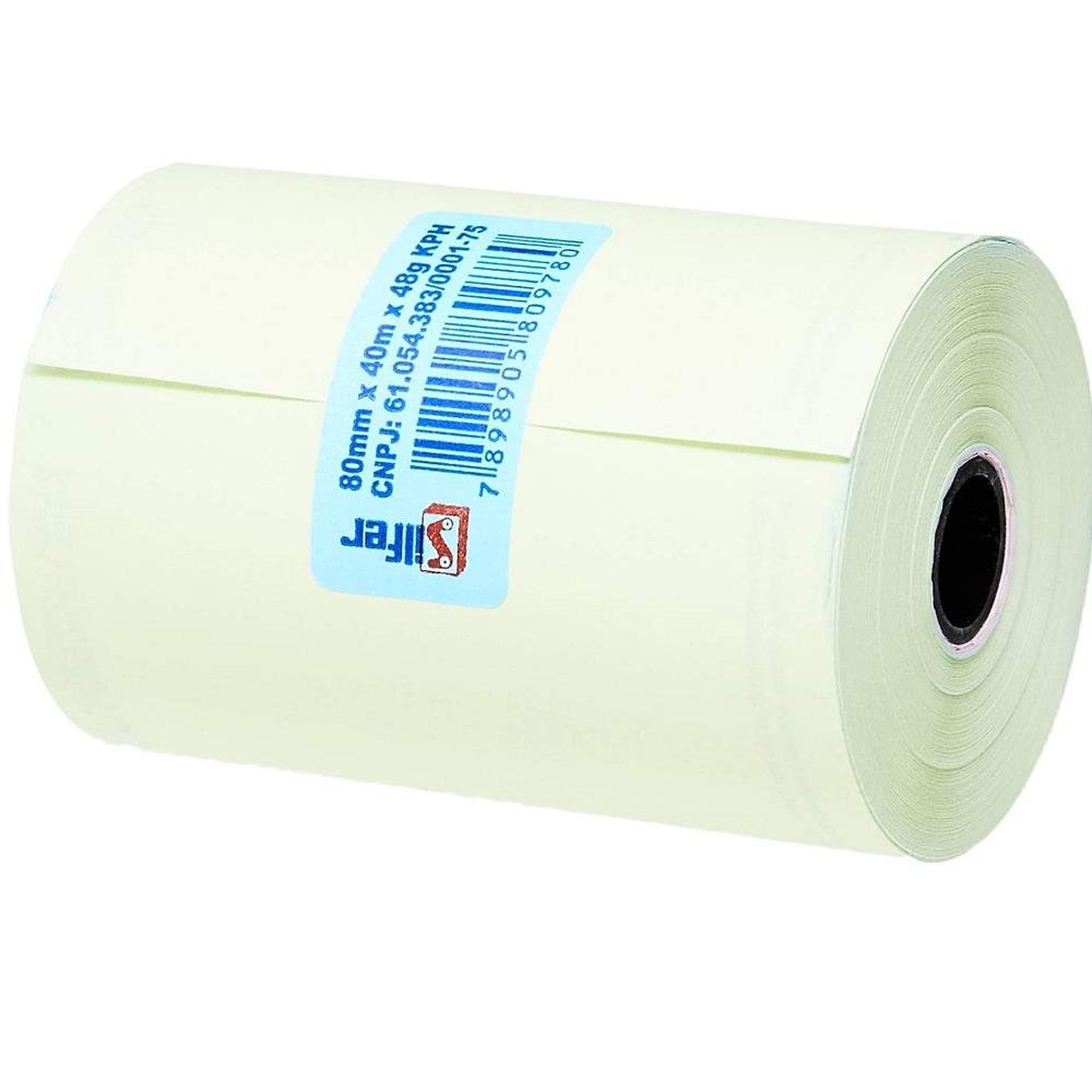 Bobina Térmica 80X40 Mm Branco 44G Caixa 30Un