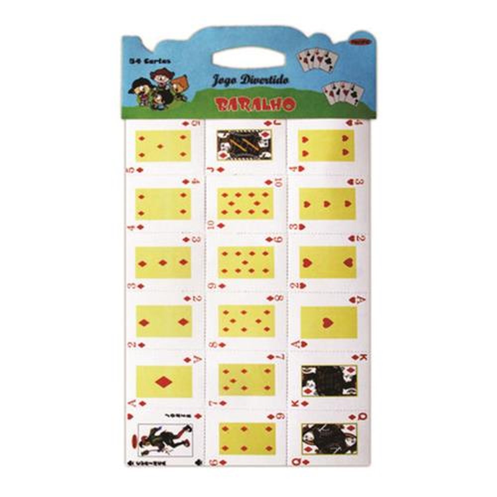 Jogo Baralho 3 Folhas Mix 3 modelos