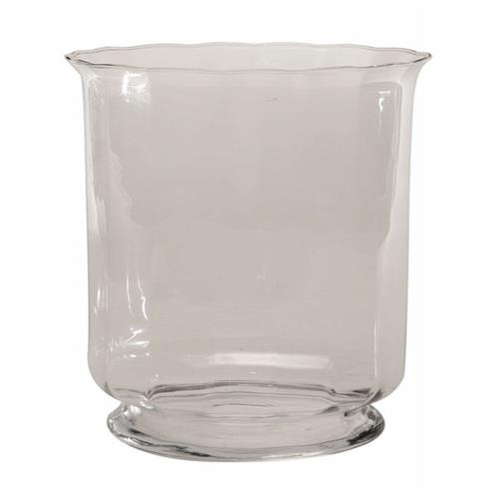 Vaso Canelado, Incolor, Transparente Com Bordas Sinuosas: 26 Cm X 34 Cm