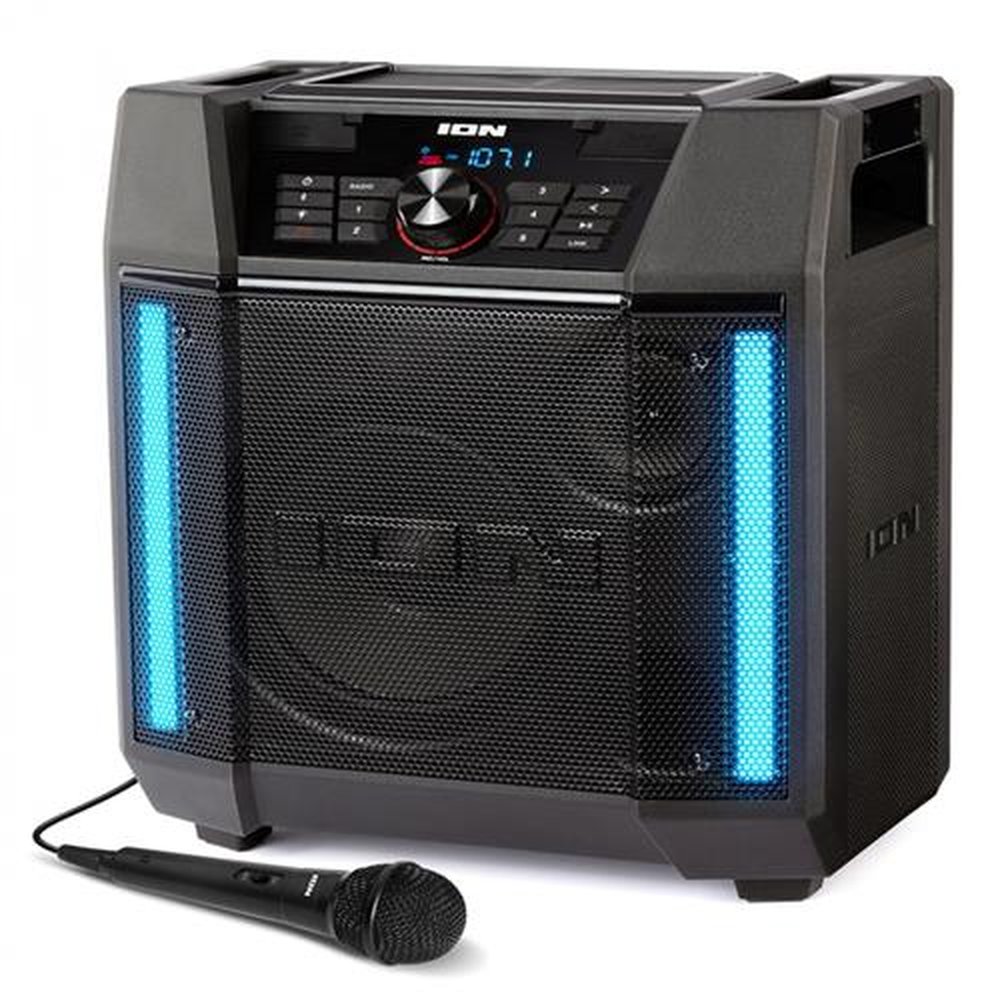 Caixa de Som ION 100 W, FM, barras de luz, controle por App e resistente à água